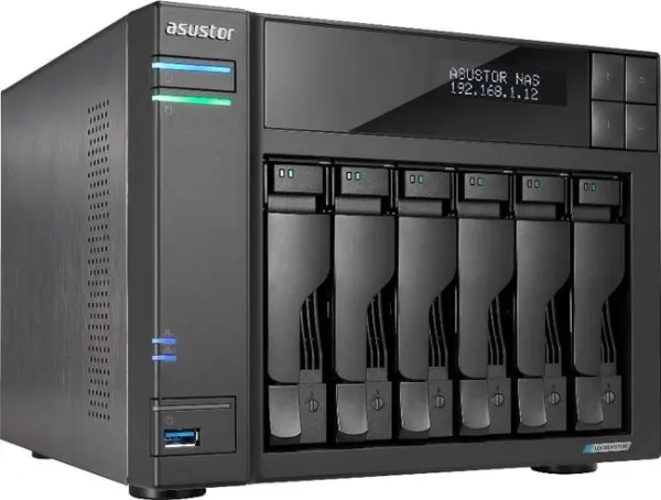 ASUSTOR Lockerstor 6 Gen2 AS6706T - NAS-server - 6 bays - SATA 6Gb/s - RAID RAID 0, 1, 5, 6, 10, JBOD - RAM 8 GB - 2.5 Gigabit Ethernet - iSCSI support