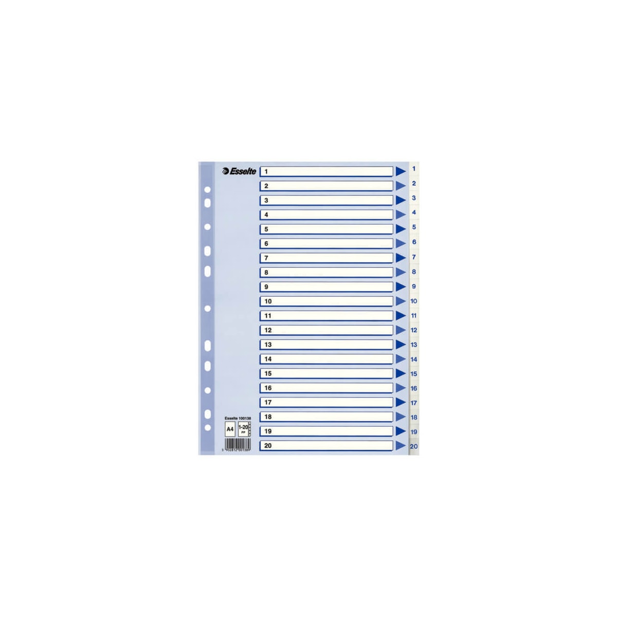 ESSELTE Register Non-Stop A4/1-20 Vit