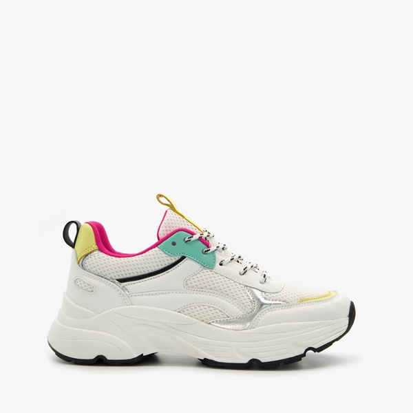 Blue Box dames dad sneakers metallic zilver