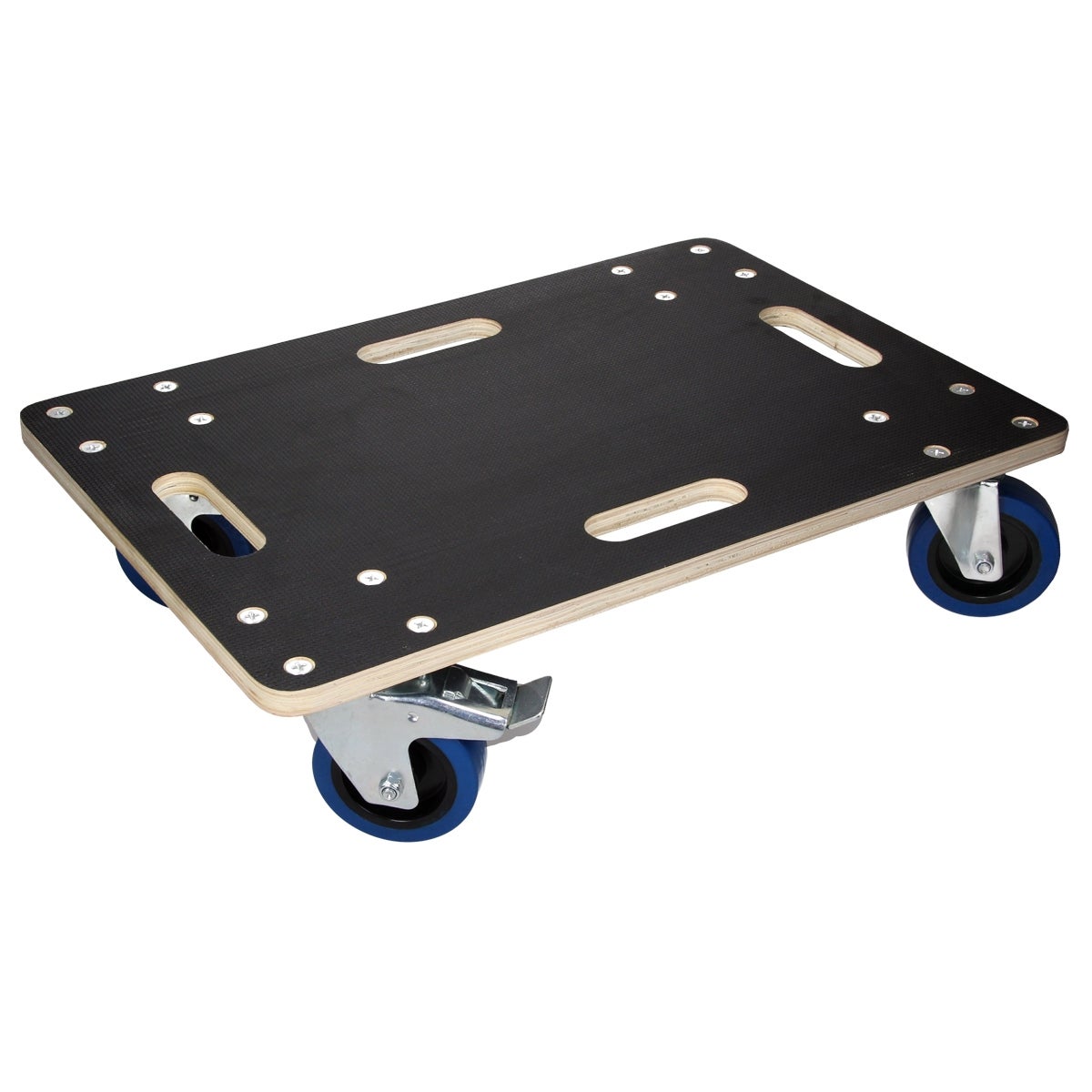 ECD Duitsland Transport Dolly met 2x blokkeerremmen 40 x 60 cm tot 800 kg Zeefdrukplaat - PP Wielen Dolly Meubel Dolly Transporthulp voor het verplaatsen van meubels Transport Meubel Hondenkar Roller Transporter
