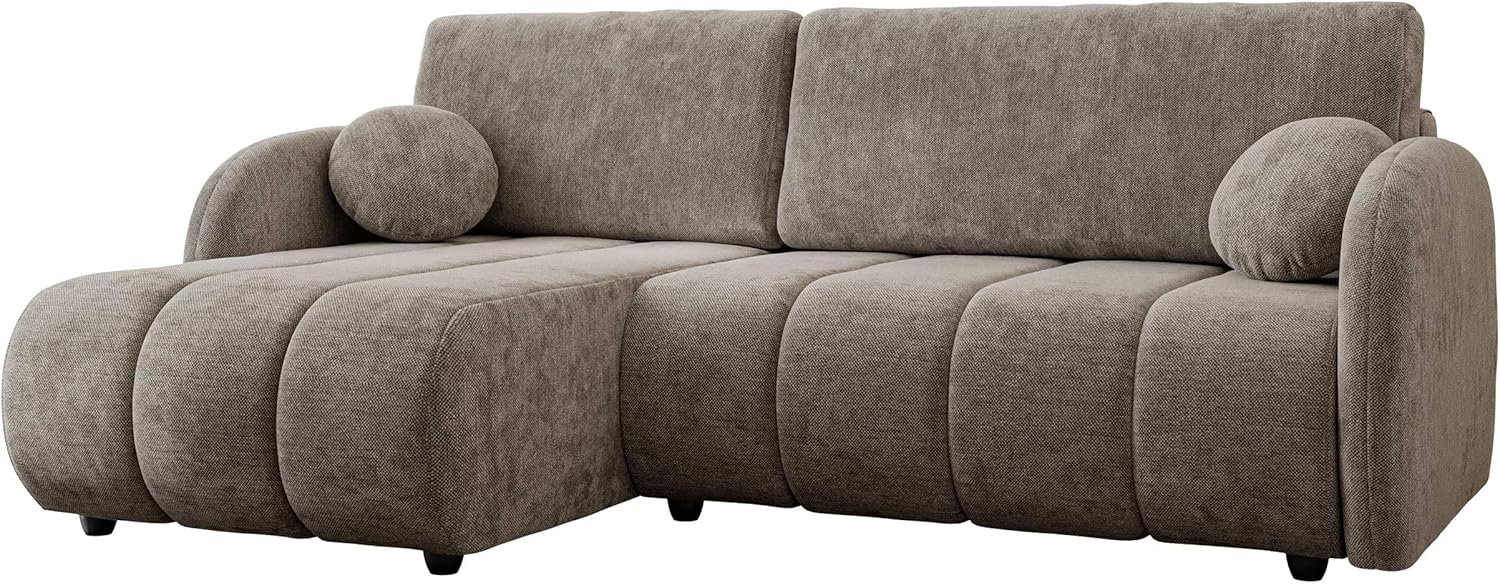 Mirjan24 Ecksofa Zerlita L mit Bettkasten und Schlaffunktion, Freistehendes L-Form Sofa/Couch, Ottomane Universal, Eckcouch mit Bettfunktion, Polsterecke (Sereno 684)