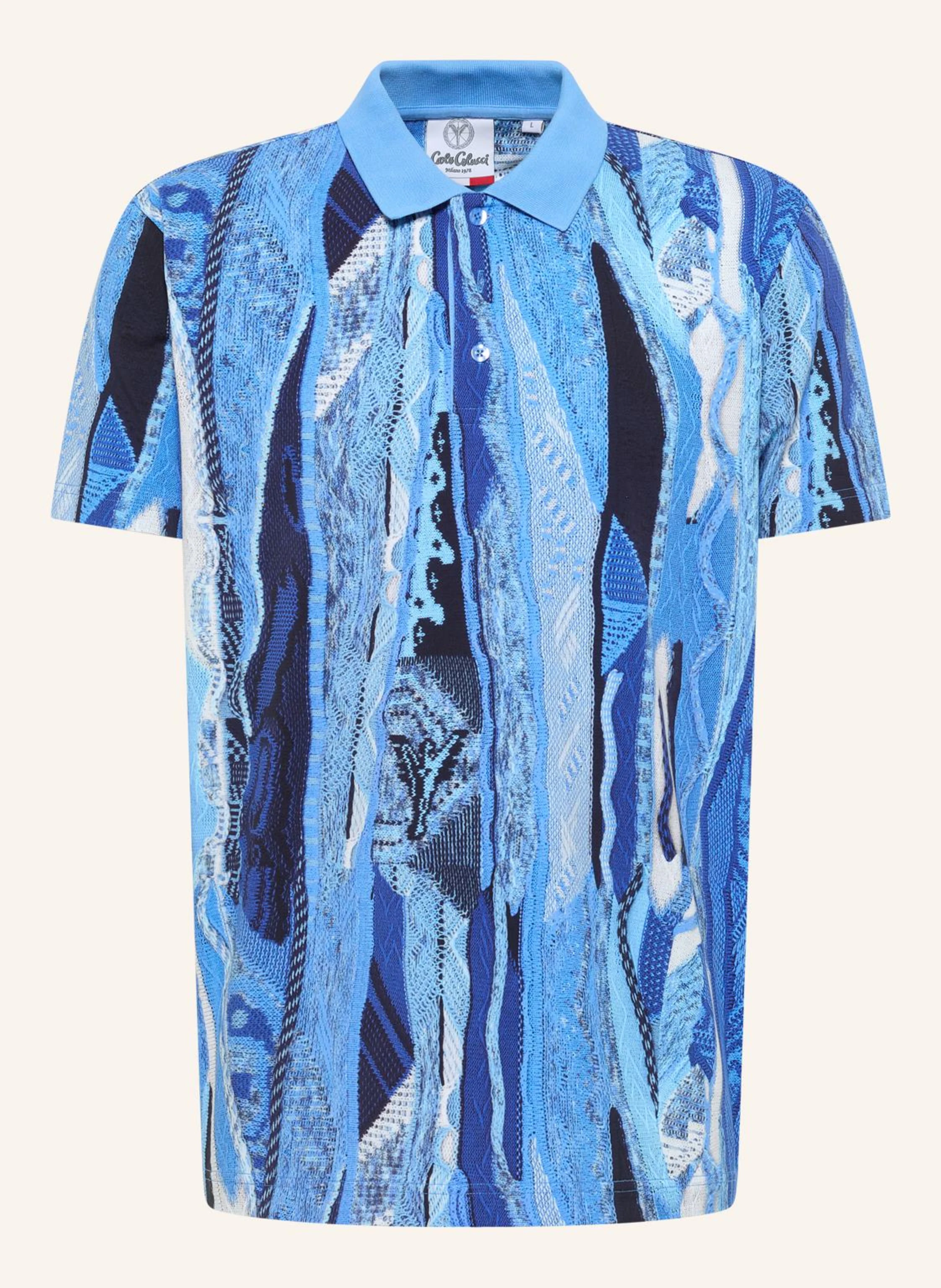 CARLO COLUCCI Poloshirt mit Knitprint EGG