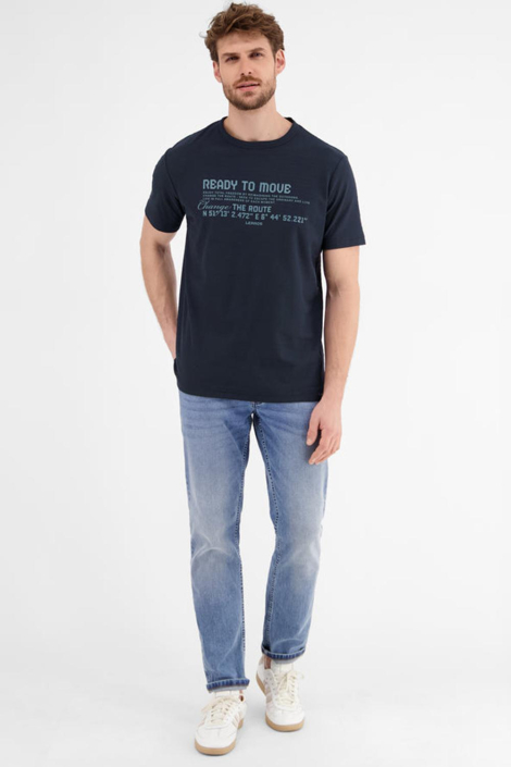 Lerros blauwe heren t-shirt