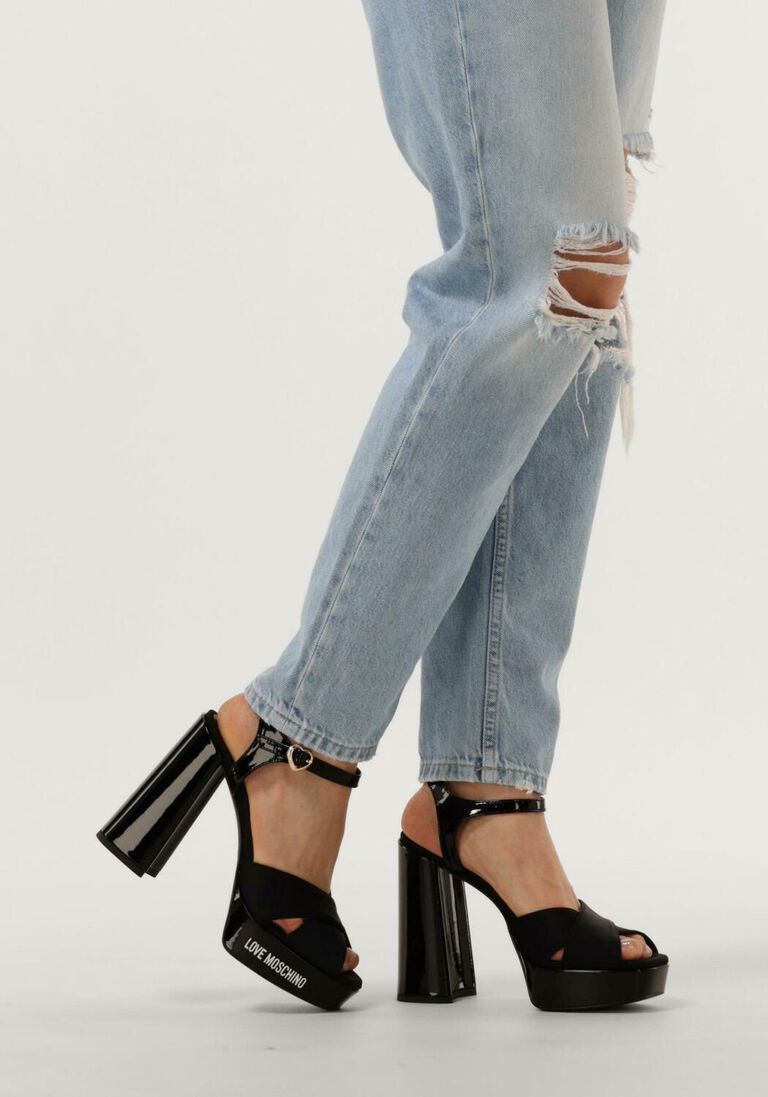 LOVE MOSCHINO zwarte love moschino sandalen ja1605