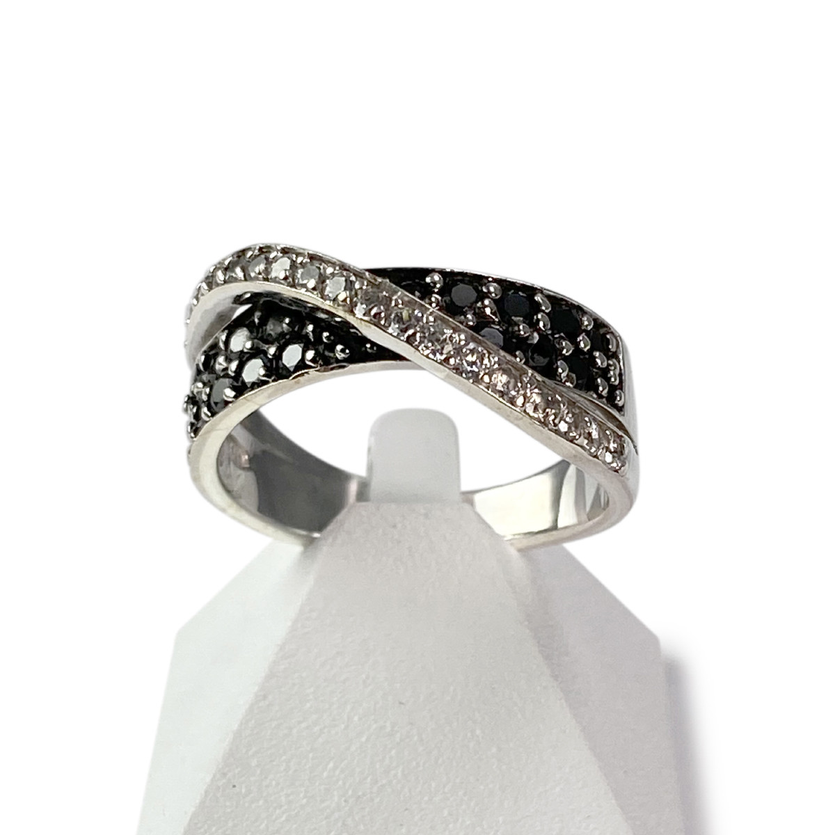 Bague d'occasion argent 925 zirconias