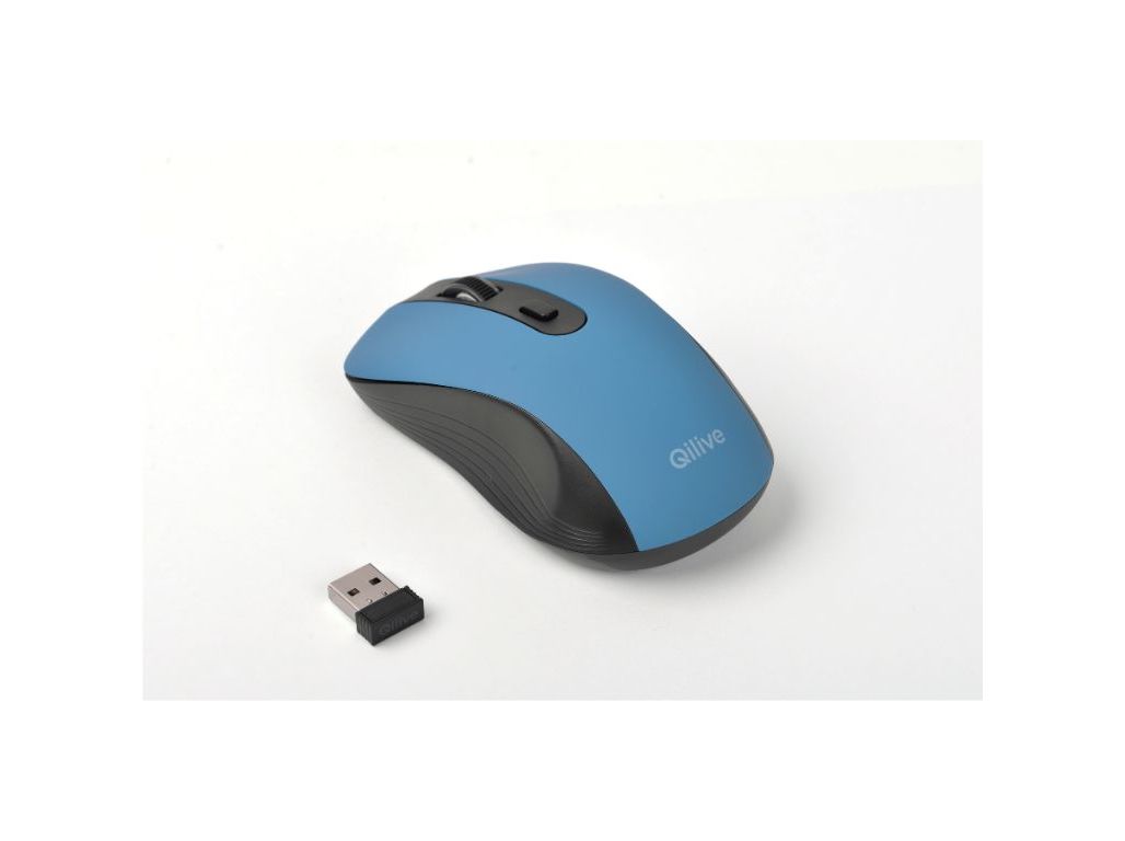RATO SEM FIO SILENCIOSO QILIVE CSR AZUL
