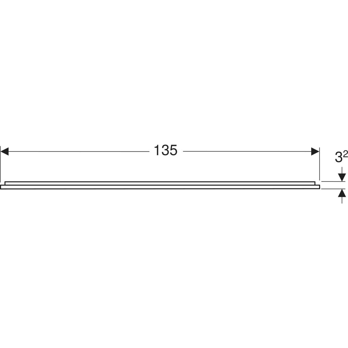 Geberit Option spiegel met verlichting en verwarming 135x70cm zwart