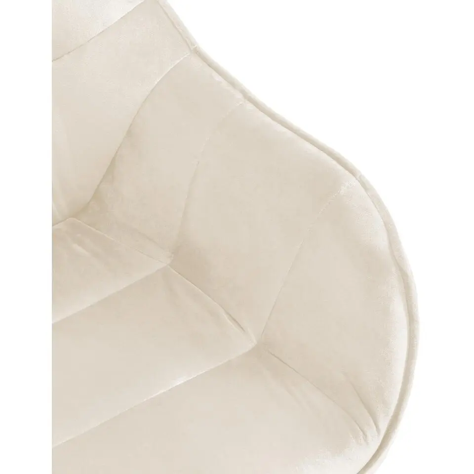 CLP Eetkamerstoel Russel zwart Frame - Fluweel - creme