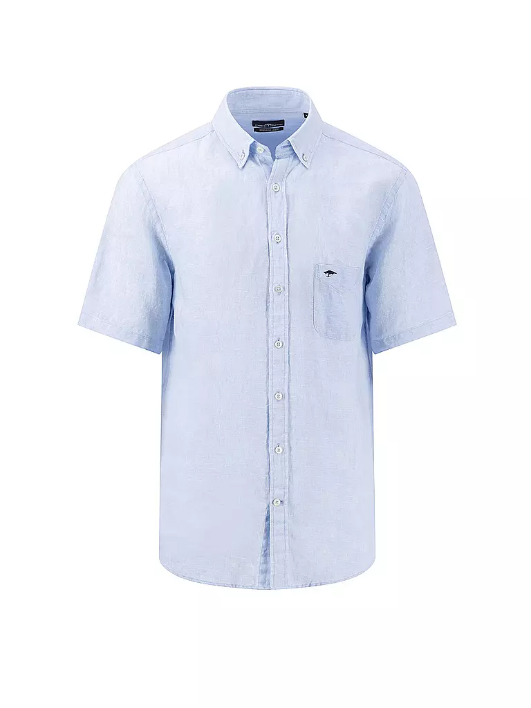 FYNCH HATTON Leinenhemd Casual Fit hellblau