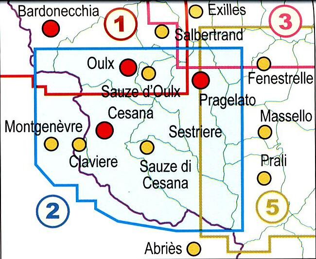FRATERNALI - 2 ALTA VALLE SUSA V CHISONE ECHELLE 1 25 000