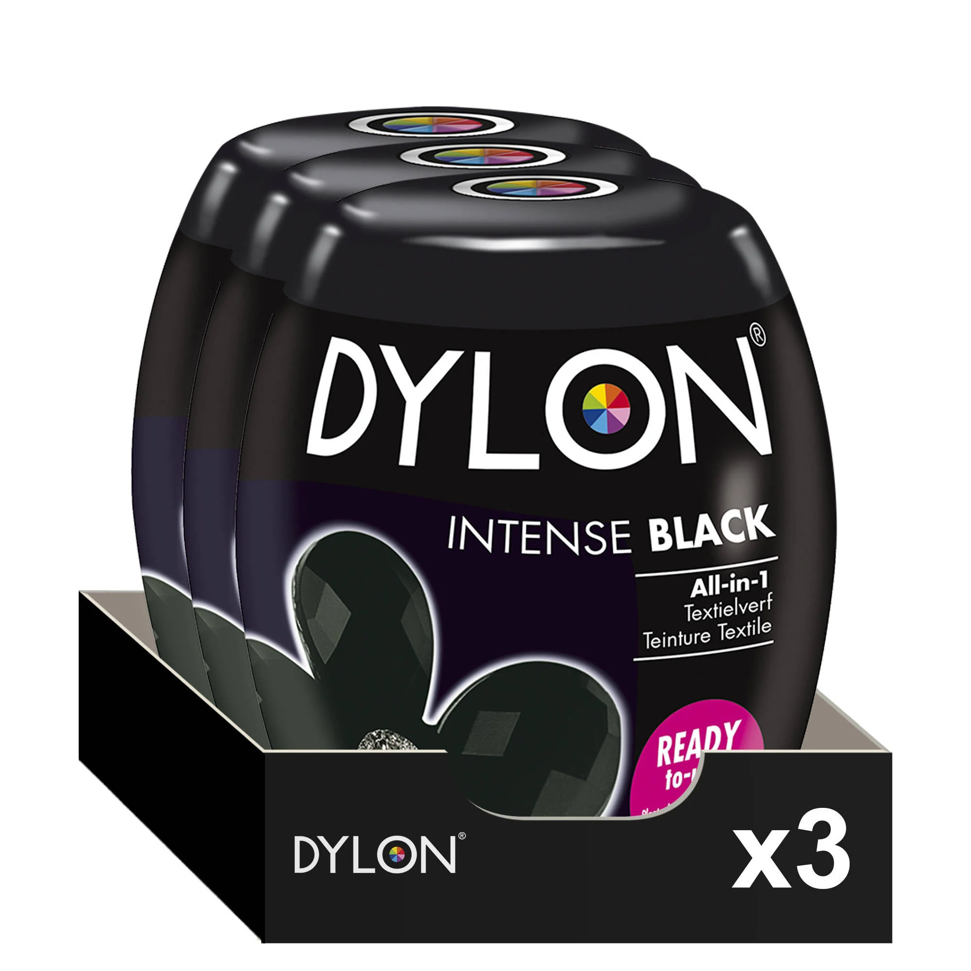 Dylon textielverf pods - Intense Black - 3 pods - 3x 350 gram