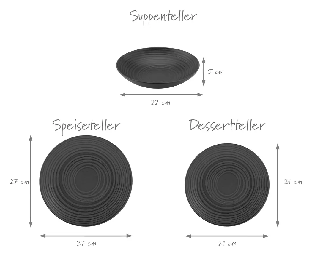 Tafelservice Lava Stone 12tlg.