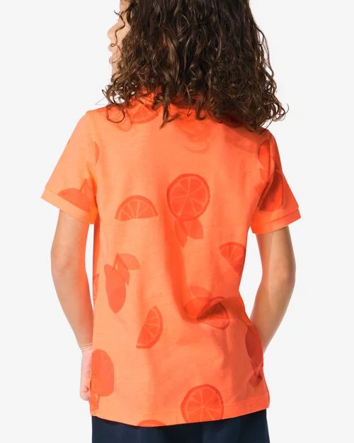 polo enfant oranges orange