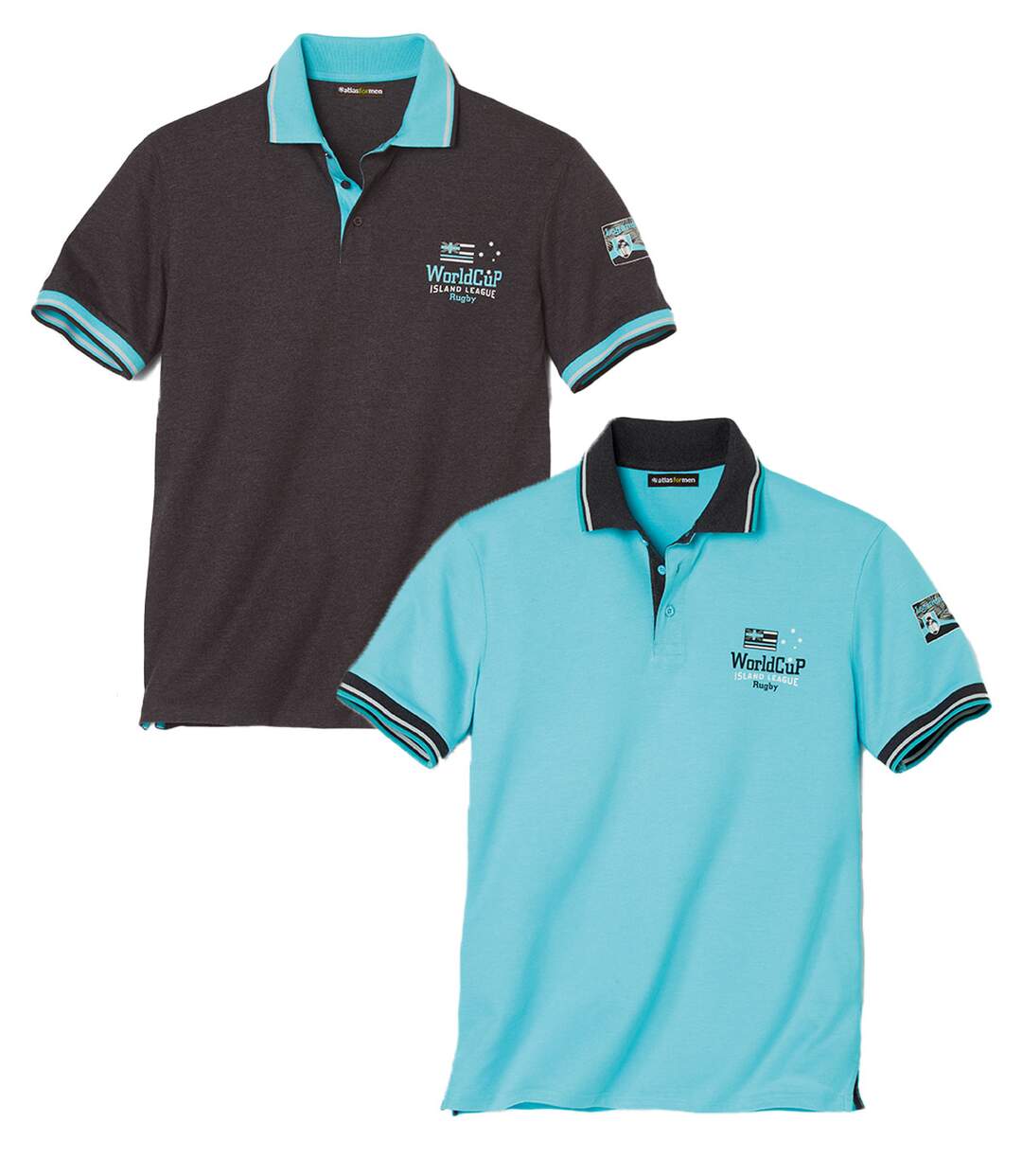 Lot de 2 Polos Jersey Island League