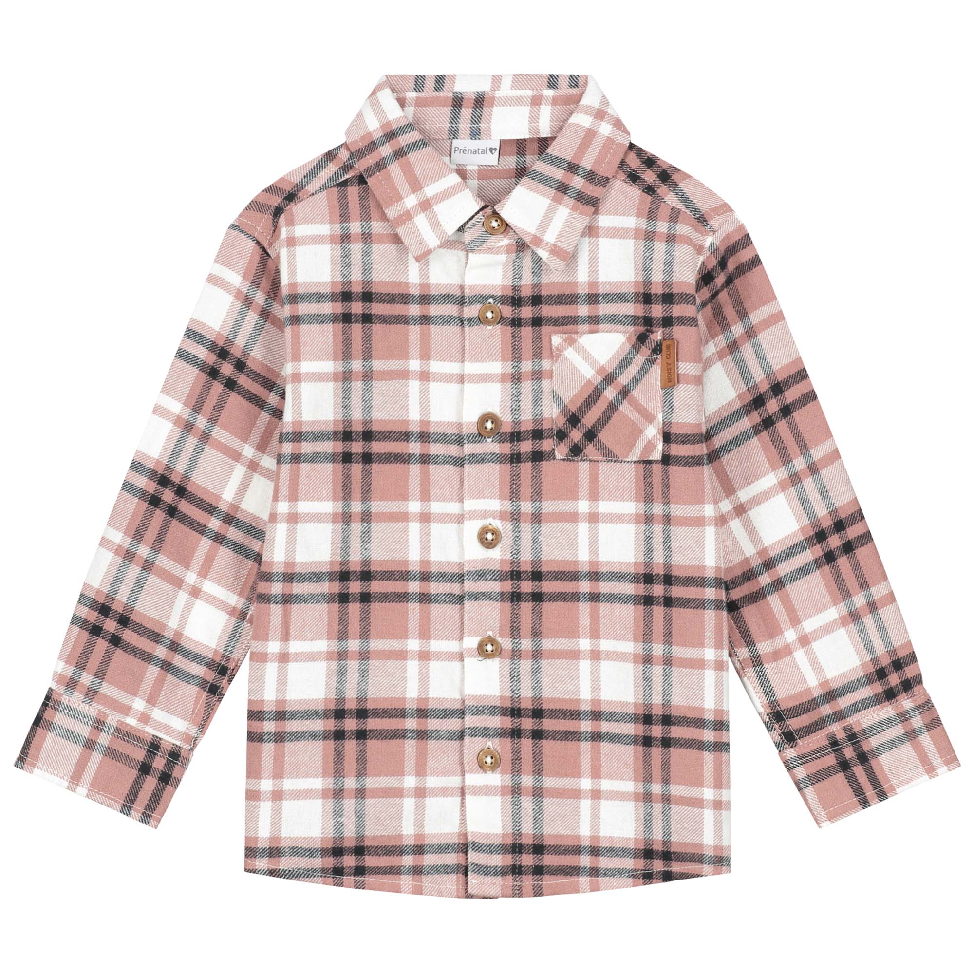 Prénatal peuter blouse lange mouwen ruit multi