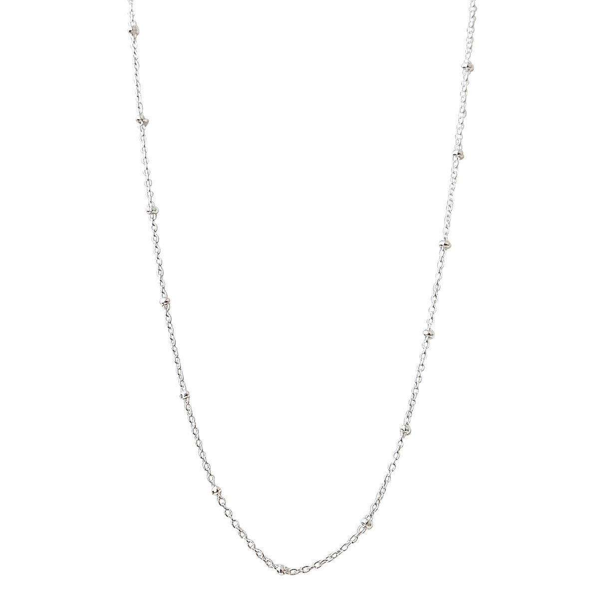 Collier mini boules argent 40 cm