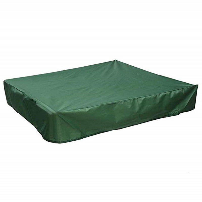 (200x200cm) Sandkasten Abdeckung Wasserdichte Abdeckplane UV-Schutz / Regenschutz / Winterfest - Grün