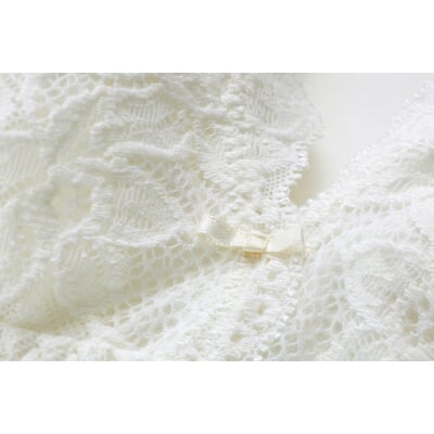 Damen-BH-Hemd mit Spitze, Creme