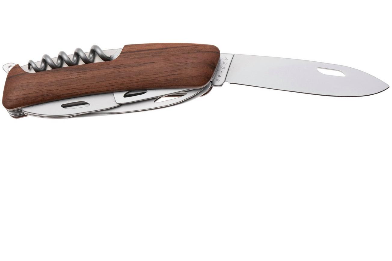 Swiza D09 R AM, KNR.0136.6300, Walnut, Zwitsers zakmes, 9 tools