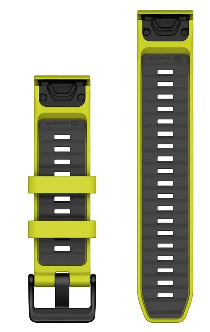 Garmin Quickfit Watch Bands Amp Yellow/graphite Silicone
