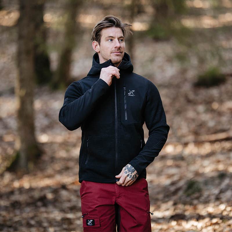 Wander Pro Wool Hoodie Herre Charcoal Black