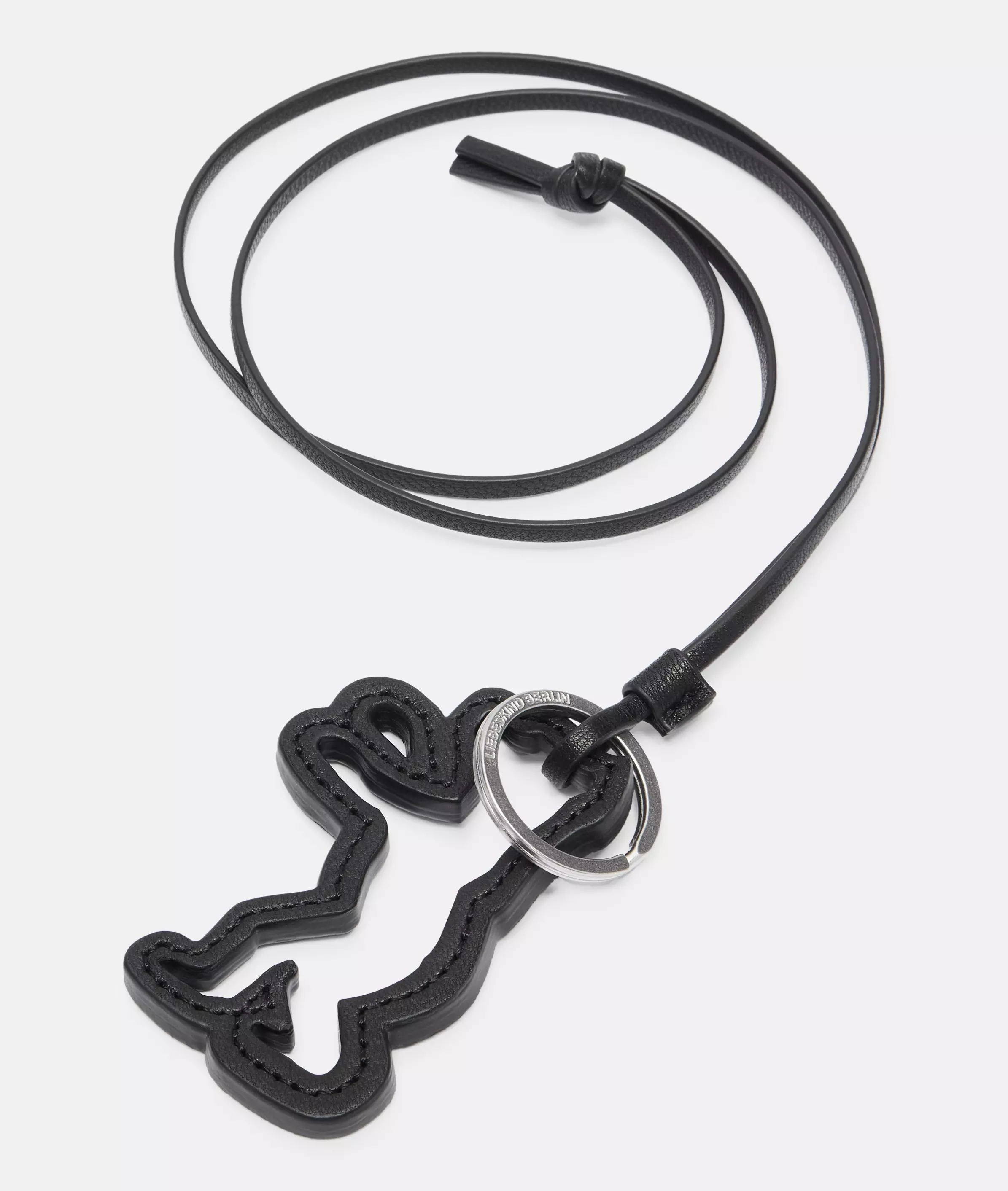 BEAR-LIN Keyring Key chain with a long leather strap