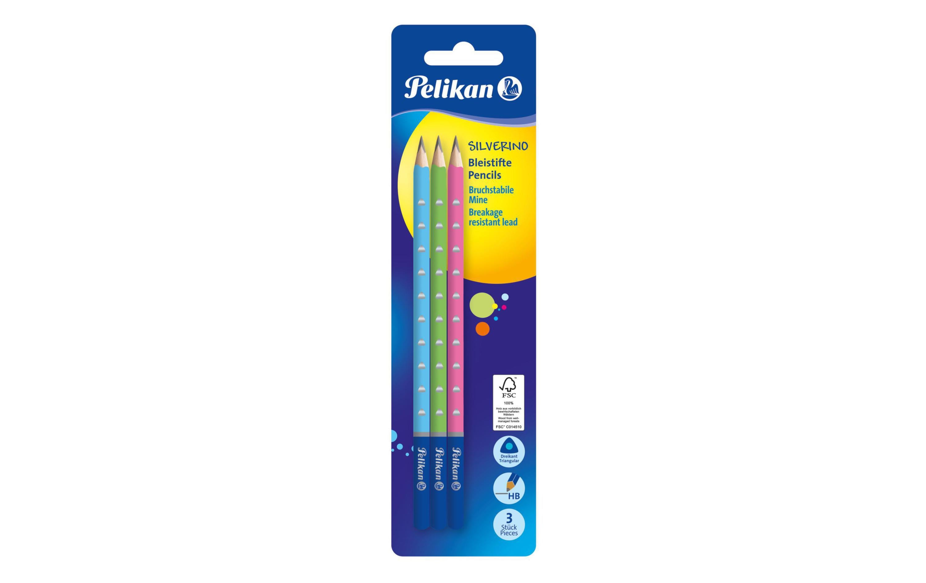 Bleistift Silverino HB, Dreikant, 3 StückBleistift für Schule und Büro
