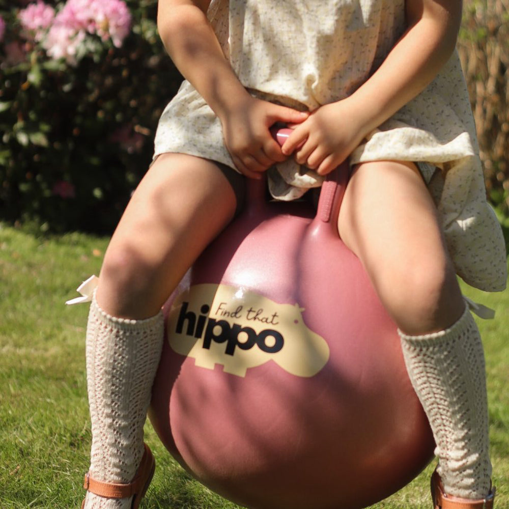 Køb Find that Hippo Hoppebold med Håndtag - Farve Tyrkisk Rose, Str. 45 Cm