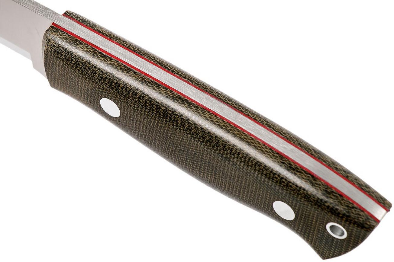 Brisa Trapper 95 - Elmax Scandi - Green Canvas Micarta - 2091