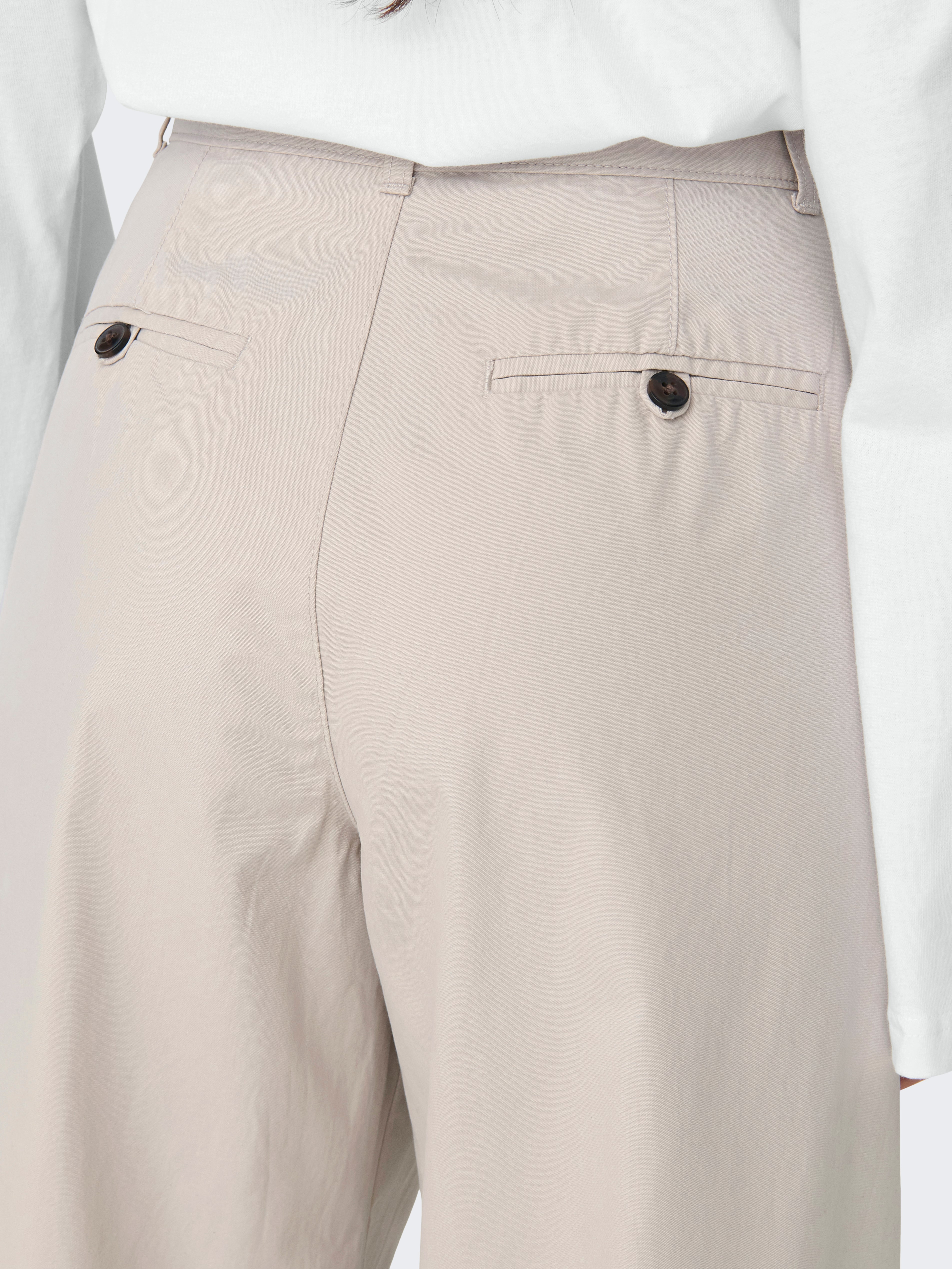 ONLETTIE Hohe Taille Weiter Beinschnitt Hose mit weitem Beinschnitt Pumice Stone