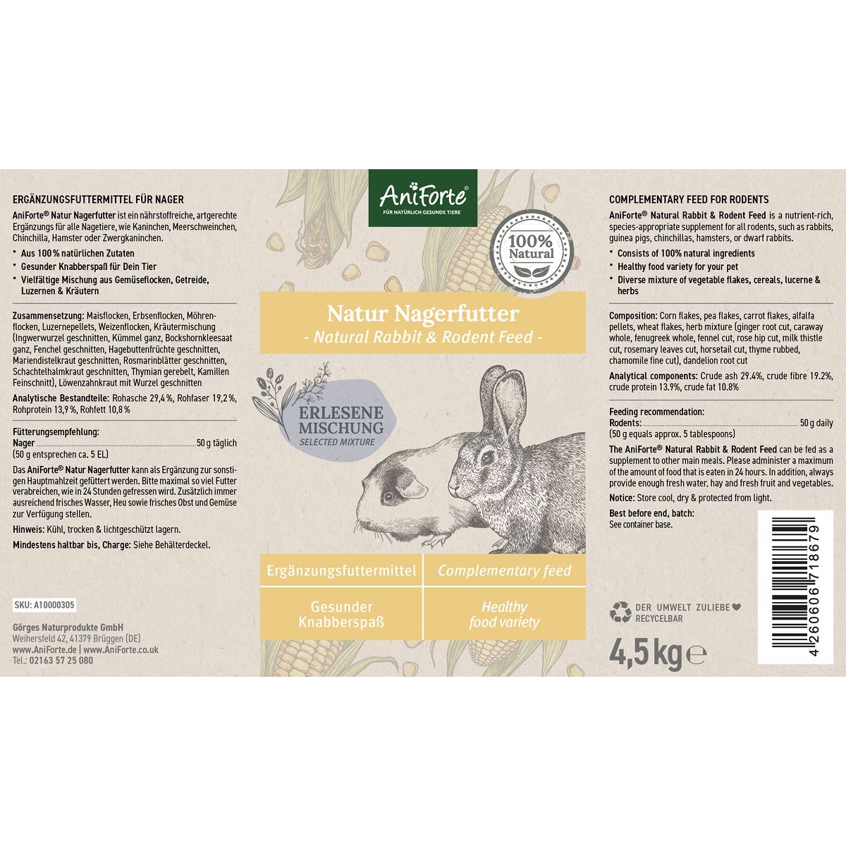 AniForte Natur Nagerfutter