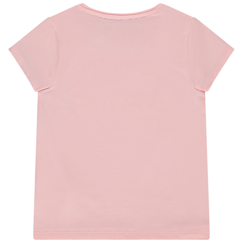 T-shirt manches courtes print cœur pour fille