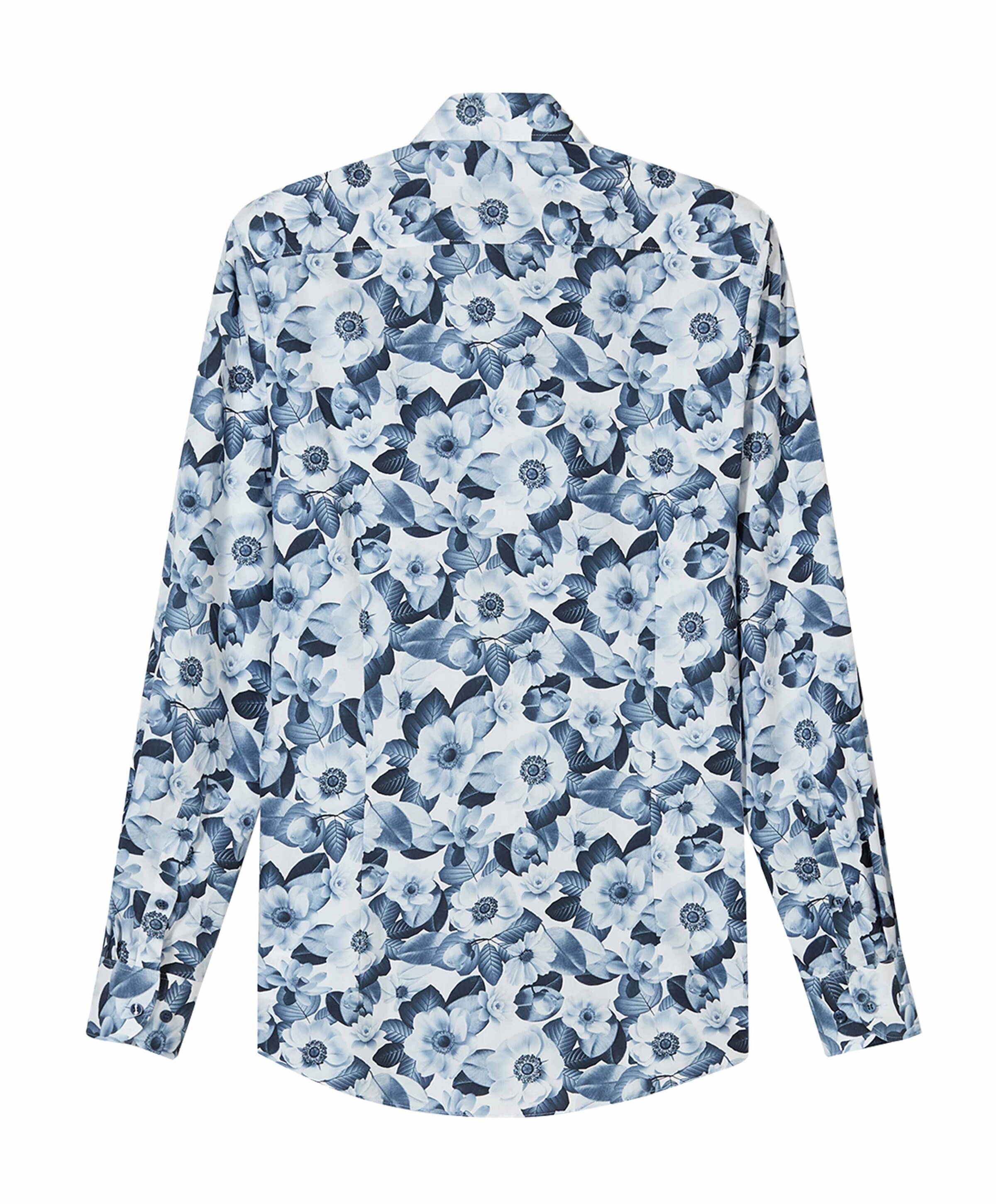 Olymp Level 5 Heren overhemd lange mouw blauw