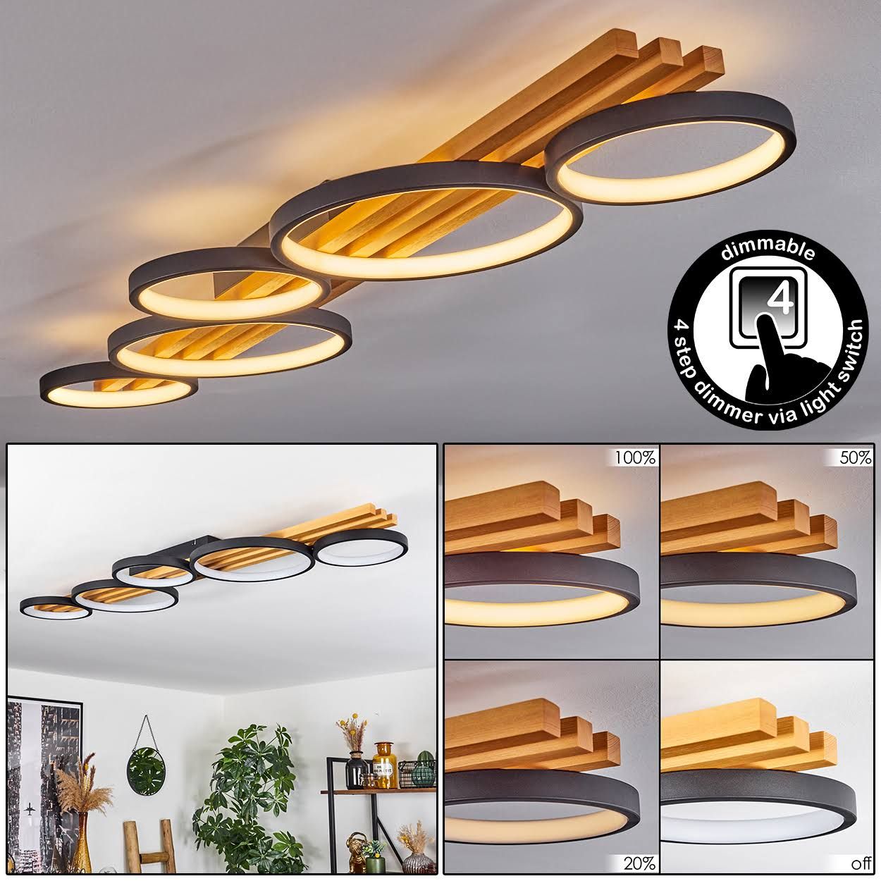 Rodekro Deckenleuchte LED Schwarz