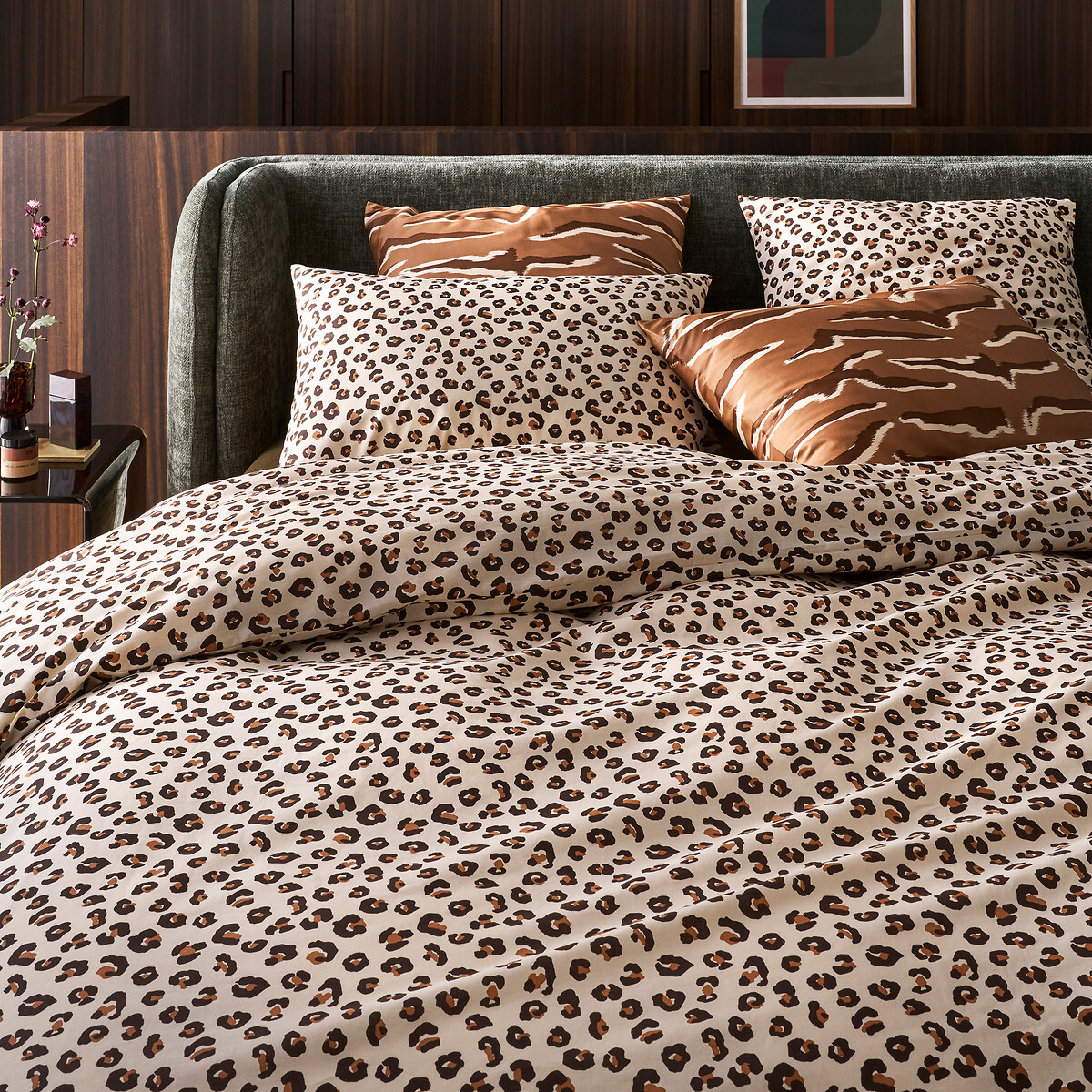 LA REDOUTE INTERIEURS<br>Conjunto de cama de algodão, fronha retangular, Leopold