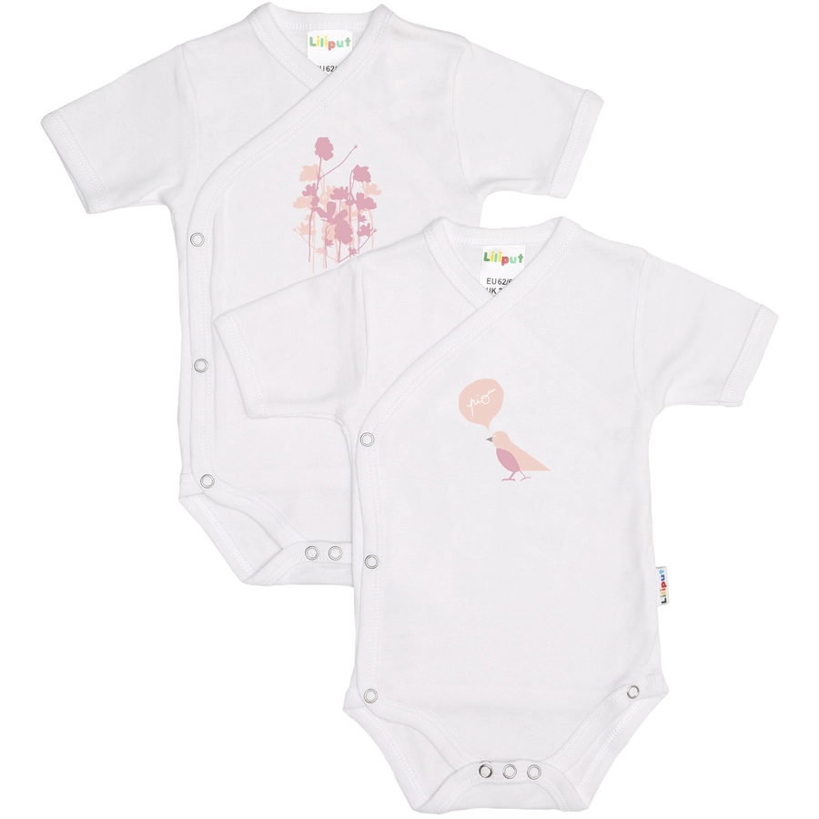 Liliput Kurzarm-Wickelbodies 2er-Pack weiß