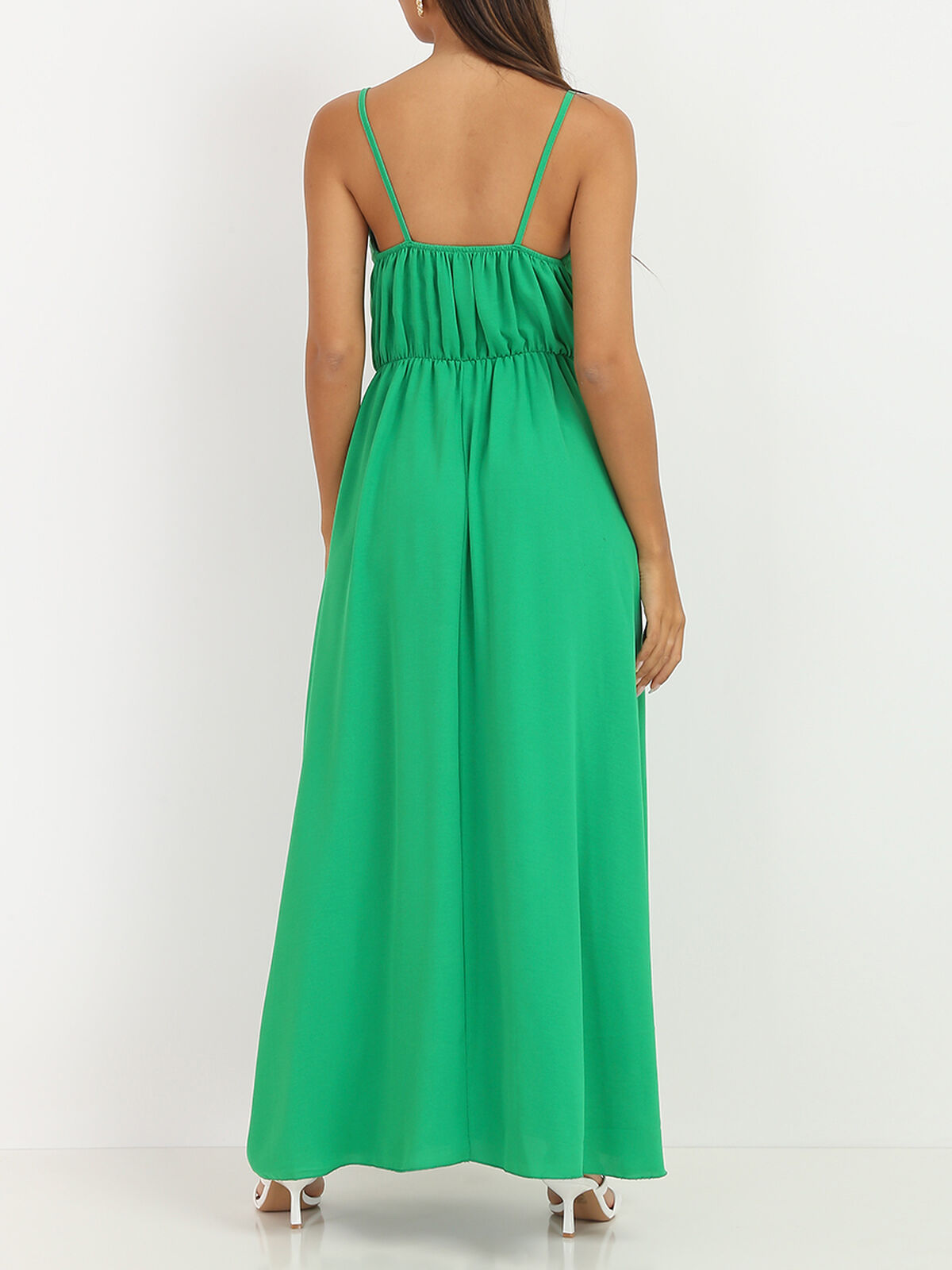 Robe longue portefeuille- Vert