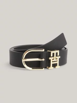 Cinto Luxe Leather com Monograma TH