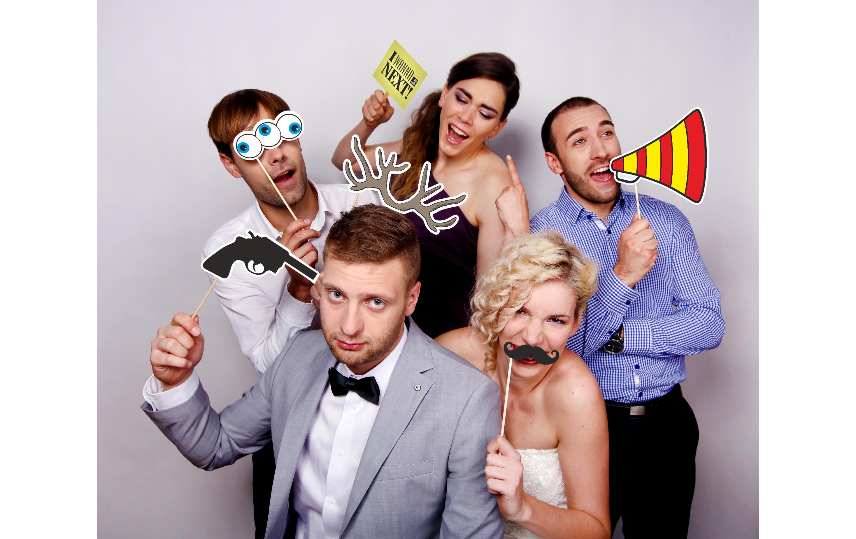 Partyaccessoire Moustache 6-teilig, SchwarzFotorequisiten für witzige Bilder