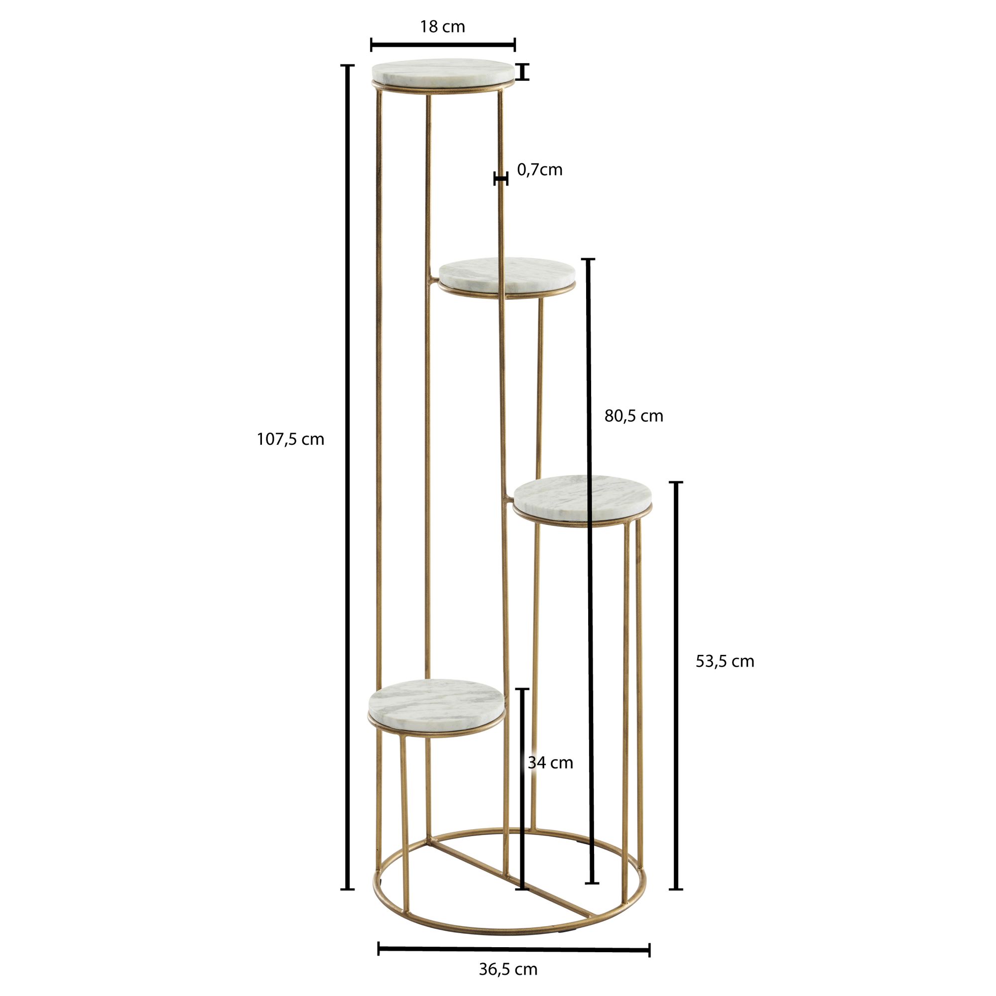 KADIMA DESIGN Blumenständer aus echtem Marmor, Eleganter Pflanzenständer für Wohnzimmer und Dekoration