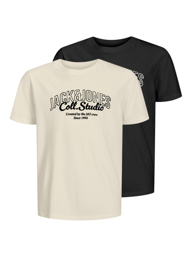 Jack & Jones Junior T-Shirt »JJMAKOTO TEE SS CREW NECK 2PK JNR«, 2 Stk.