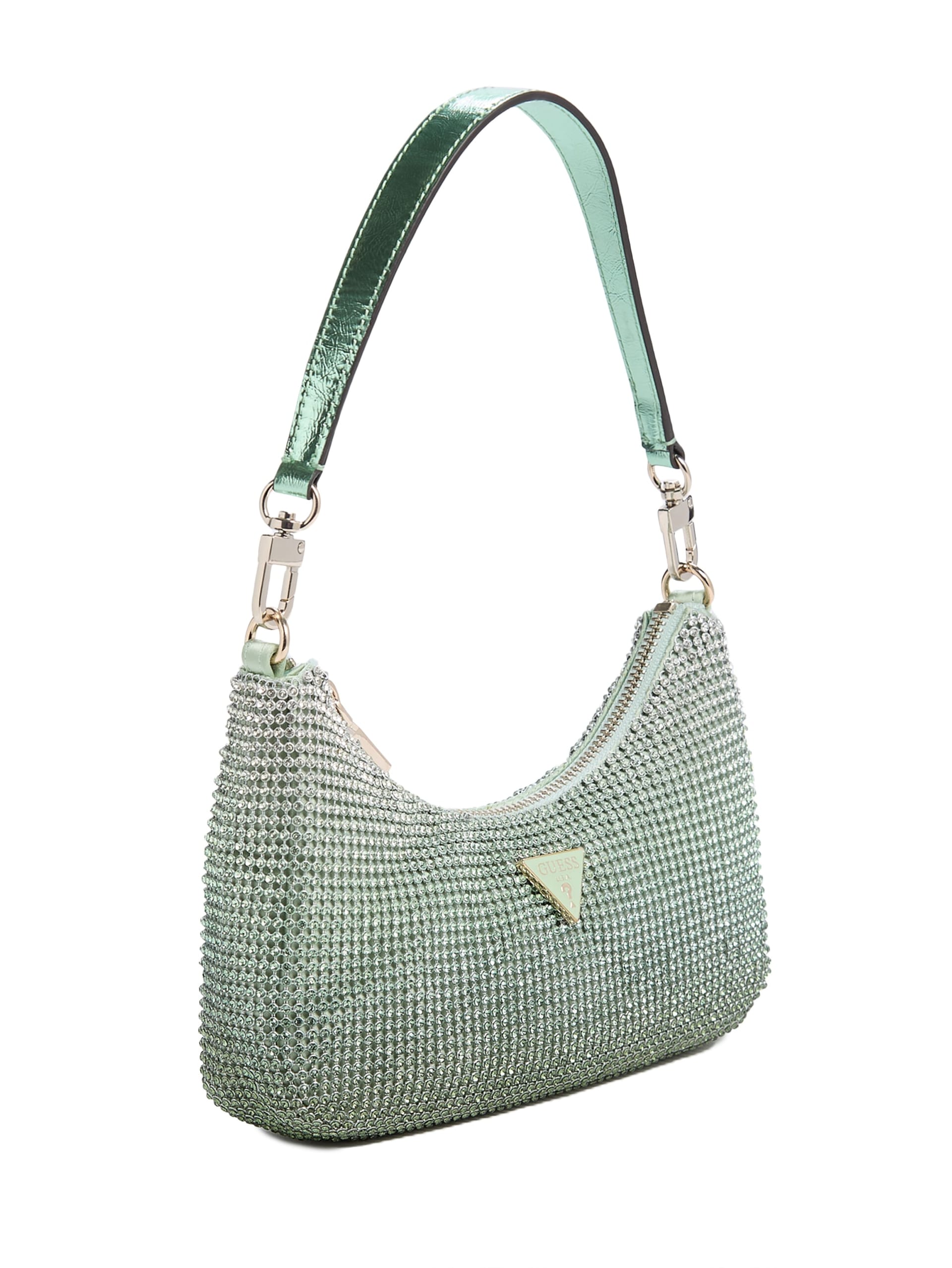 Bolsa de ombro mini Zalina Ombré com strass
