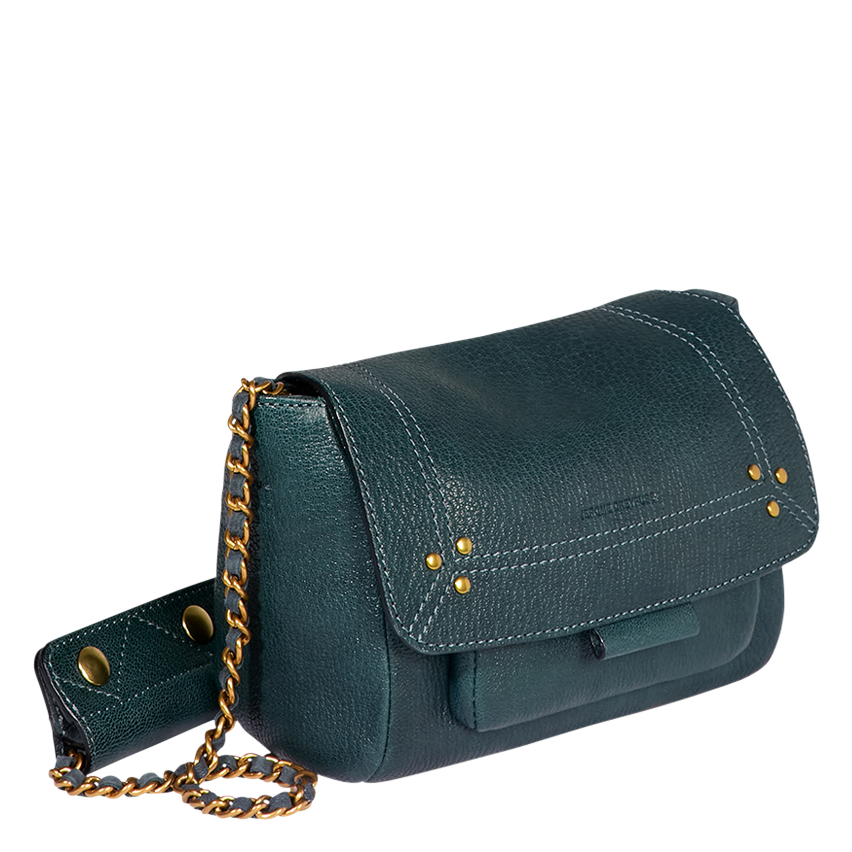 LULU S - Mini sac porté épaule en cuir | Bleu