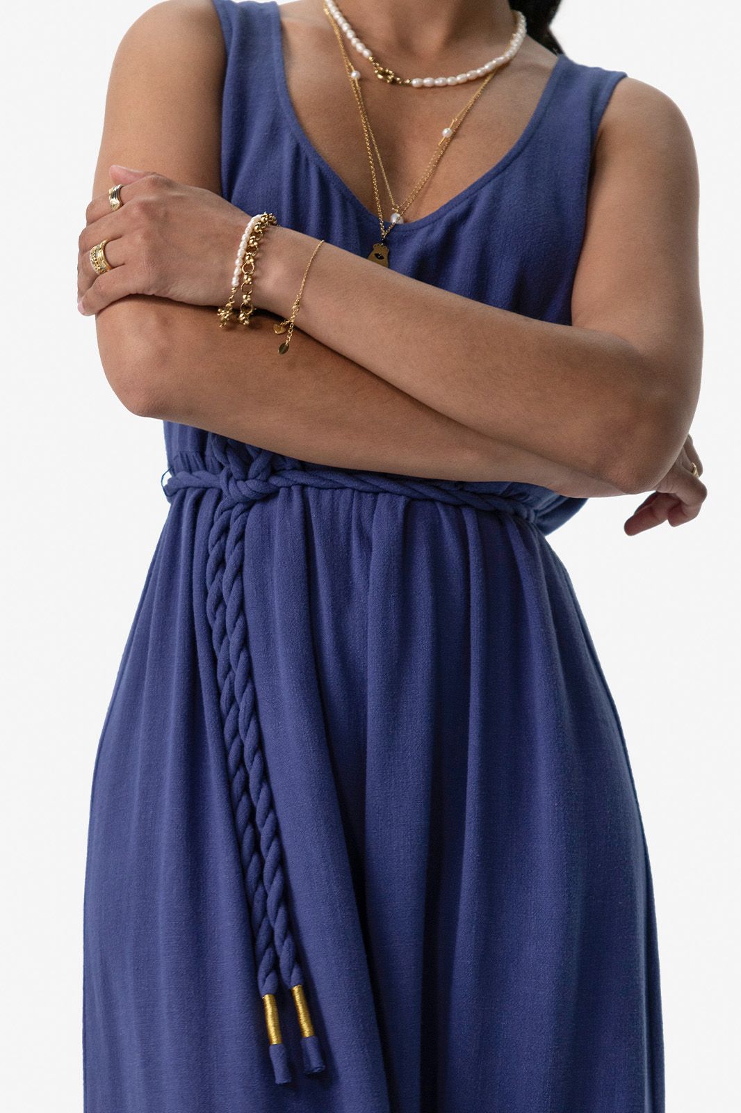 Gold plated armband met parels