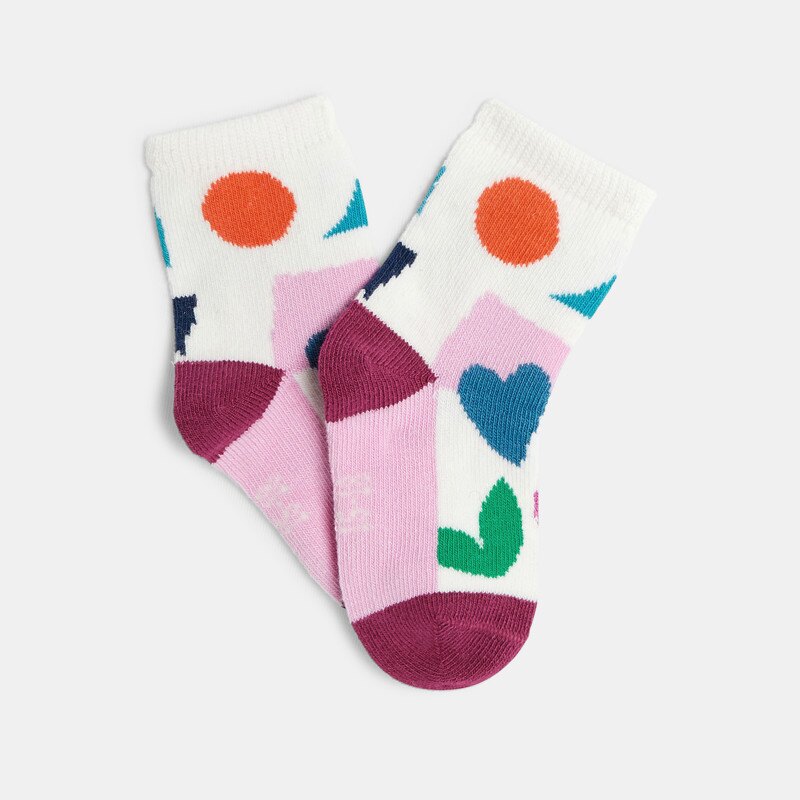 Chaussettes bébé fille motif coloré violettes Catimini Mauve Violet