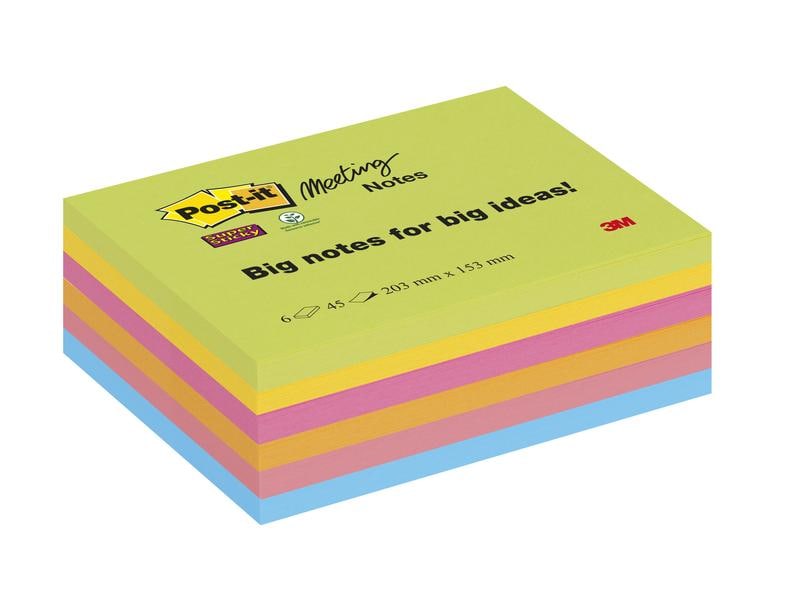 Post-it Notizzettel Post-it Super Sticky 20.3 cm x 15.3 cm, Post-it Super Sticky Haftnotizen Grossformat