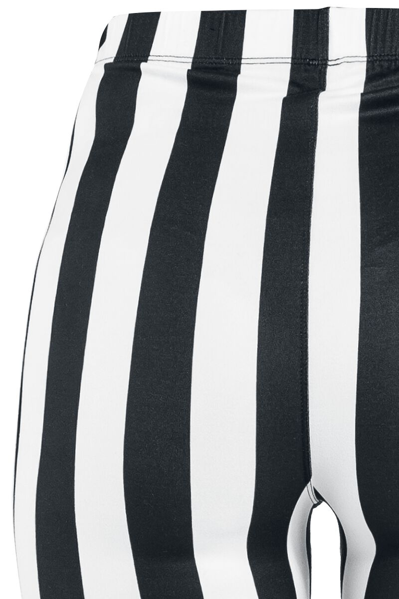 Leggings Rayé Noir/Blanc | Gothicana by EMP Legging
