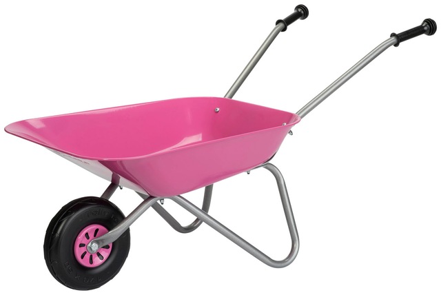 rolly toys® Schubkarre »rollyMetallschubkarre, silber/pink« für Kinder; Made in Europe