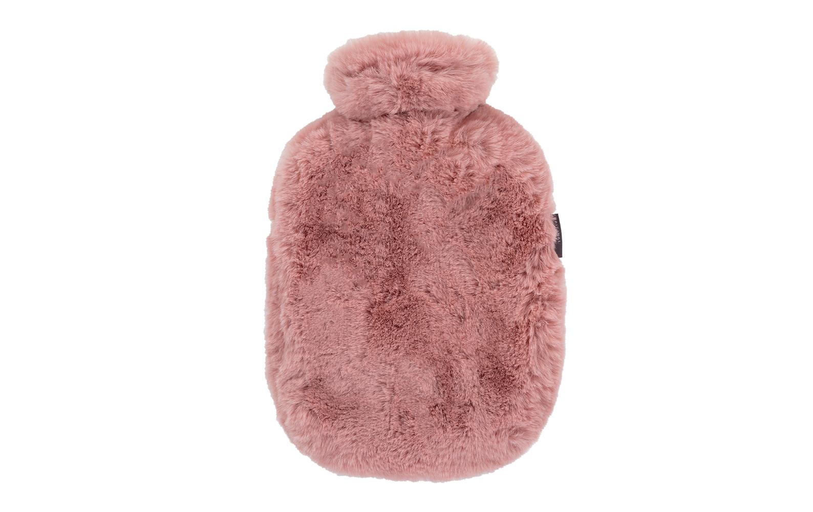 Bettflasche 2 L Flauschbezug Extra soft hellrosa 2 lWärmeflasche mit extra weichem Flauschbezug