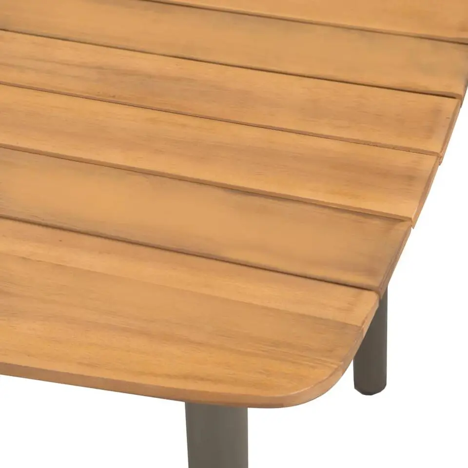 vidaXL - 5-delige Tuinset 4 fauteuils grijs stoelen - Poly rattan - 150x90 cm
